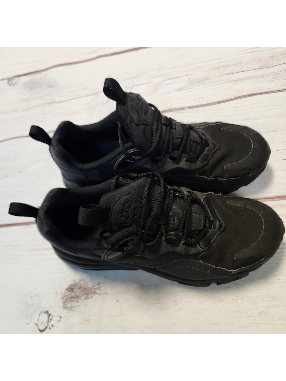 Nike Air Max 270 Black Athletic Sneakers Size 5.5Y - Picture 7 of 12